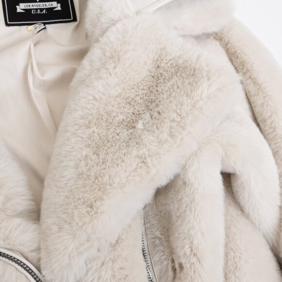 Guess Faux Fur Biker Jacket Frida ASO The Recruit Laura Haddock Screen Worn - Picture 8 of 15